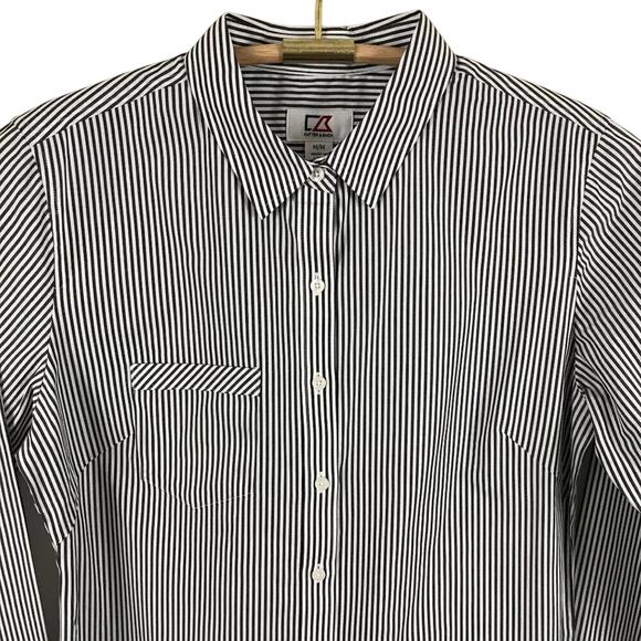Cutter & Buck Stripe Blouse SZ Medium - Picture 2 of 10
